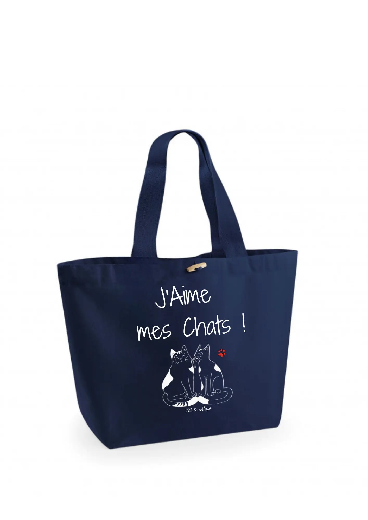 Sac Cabas "J'aime mes chats" Toi & Miaw